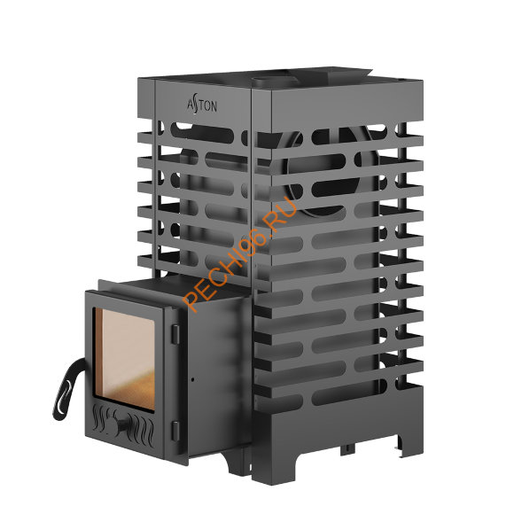 Печь банная Aston 16С с баком на трубе 50л, D115 (AISI 439) круглый