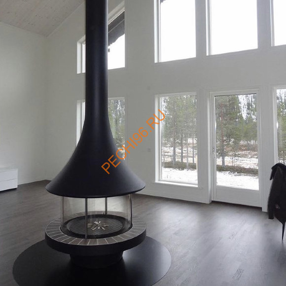 Камин Bordelet EVA 992, центральный со стеклом