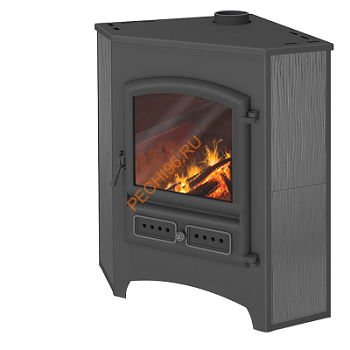 Печь-Камин Этна БКД Антрацит угловой