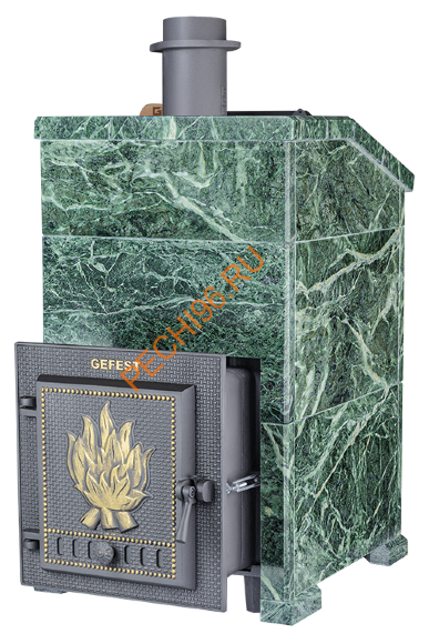 Печь банная Гефест ЗК 45 в облицовке Президент 1120/40 Змеевик