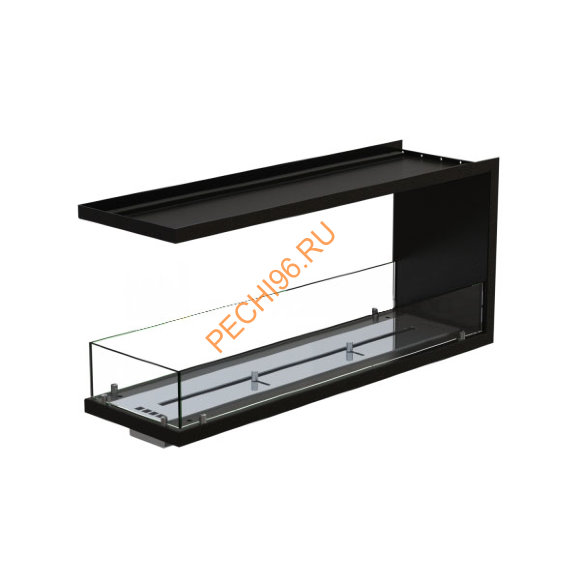 Торцевой биокамин 1000х500х300 мм, стекло