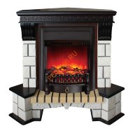 Электрокамин Stone Corner STD AO с очагом Fobos Lux BL RC