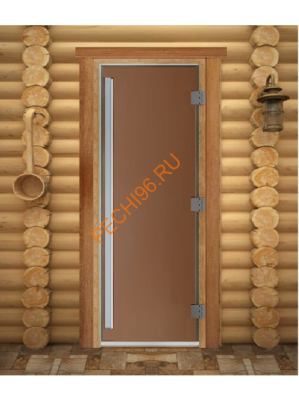 Дверь стеклянная DoorWood «Престиж» PRO, 700х1900мм, бронза матовая