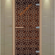 Дверь стеклянная ALDO NEW «Тиффани» коробка бук с порогом