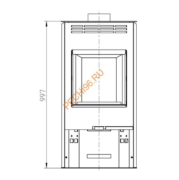 Стальная печь-камин Thorma ZARAGOZA чёрная