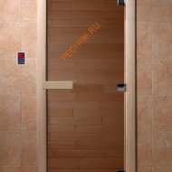 Дверь стеклянная DoorWood бронза, 2000х800 мм