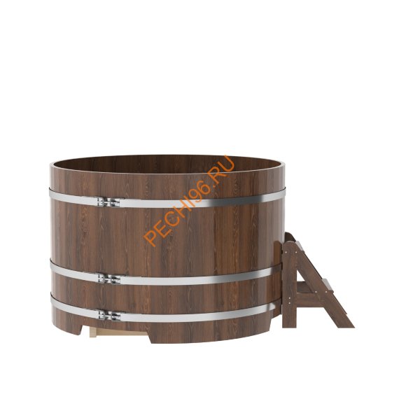 Купель для бани BentWood круглая из мореного дуба Премиум, D1,5 м