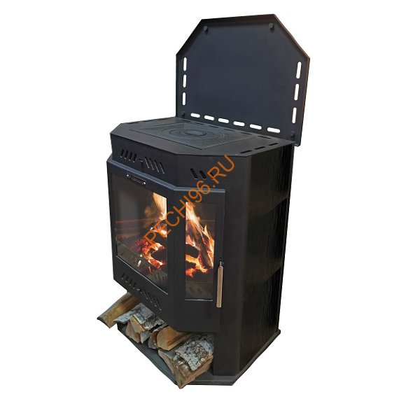 Печь-Камин Бранденбург Призма с чугунной плитой