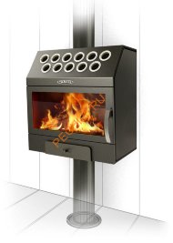 Отопительная печь-камин ТМФ Гармошка INOX