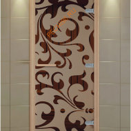 Дверь стеклянная ALDO NEW «Версаль» коробка бук без порога