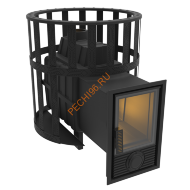 Печь-камин банная Берёзка Воевода 20 Д-2, сетка
