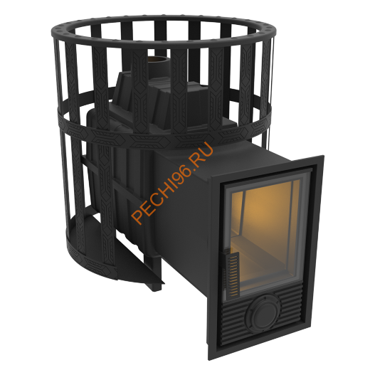 Печь-камин банная Берёзка Воевода 20 Д-2, сетка &mdash; 