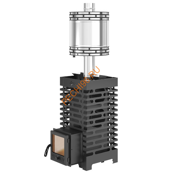 Печь банная Aston 20С с баком на трубе 50л, D115 (AISI 439) круглый