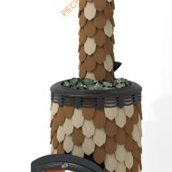 Печь банная ТМФ Альфа Панголина Inox ЧД БСЭ ЗК шамот-терракота