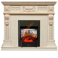 Электрокамин Royal Flame Corsica слоновая кость с патиной с очагом Majestic FX M