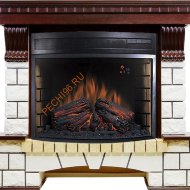 Электрокамин Royal Flame Pierre Luxe темный дуб/белый с очагом Dioramic 28 LED FX