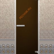 Дверь стеклянная DoorWood «Хамам Лайт Бронза матовая», 2000х800 мм