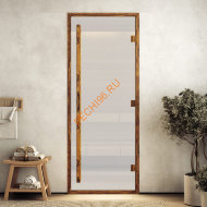 Дверь стеклянная DoorWood Хамам АРТ Wood 92 сатин