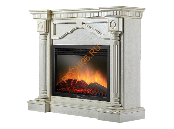 Электрокамин Electrolux EFP/P-3020LS с порталом Firelight Rome 30, беленый дуб