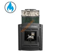 Печь банная Атмосфера L Верде Гватемала ламель+сетка, с горелкой Печь банная Атмосфера L Верде Гватемала ламель+сетка, с горелкой