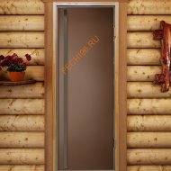 Дверь стеклянная DoorWood «Престиж» FLASH ROYAL, 800х2000мм, бронза матовая