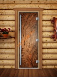 Дверь стеклянная DoorWood «Престиж», 800х2000мм, с фотопечатью «Дуб»