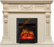 Электрокамин Royal Flame Corsica слоновая кость с патиной с очагом Majestic FX