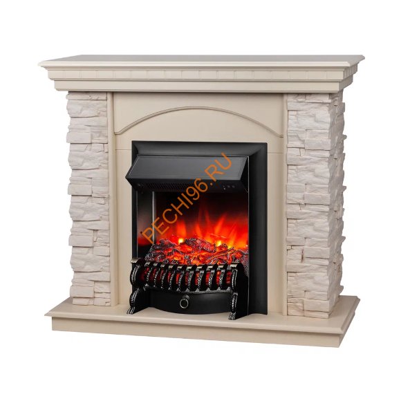 Электрокамин RealFlame Elford WT с очагом Fobos Lux BL