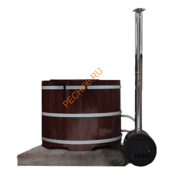 Уличная купель Фурако Maestro Woods с внешней печью круглая из лиственницы, h1200 Уличная купель Фурако Maestro Woods с внешней печью круглая из лиственницы, h1200