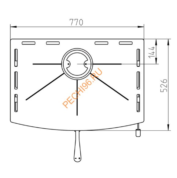 Стальная печь-камин Thorma MALLORCA UNI чёрная