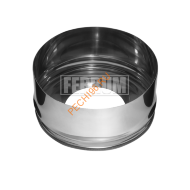 Заглушка Феррум с отверстием , нержавейка AISI 430-0,5 мм,  d 115/200 мм