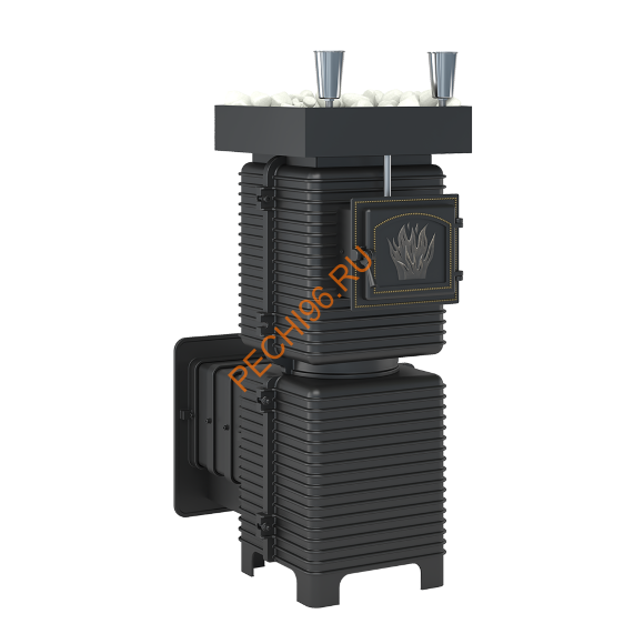 Печь банная Эверест Легкий пар Профи Чугун, под обкладку (по-серому)