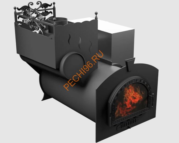 Печь банная Термосфера Горыныч 3, средняя дверь со стеклом