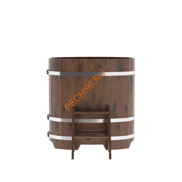 Купель для бани BentWood овальная из мореного дуба Рустик, 0,59х1,06 м