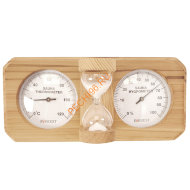 Термогигрометр EVEREST с часами White, кедр (TG-06)