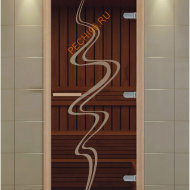 Дверь стеклянная ALDO NEW «Торнадо» коробка бук без порога