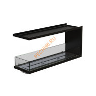 Торцевой биокамин 1100х500х300 мм, стекло тонированное