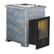 Печь-камин банная Берёзка Воевода 20 Д-2, талькомагнезит