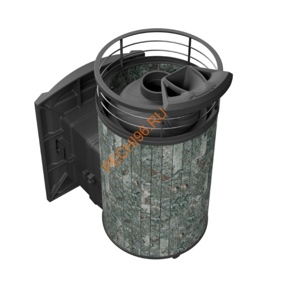 Печь банная Атмосфера L Жадеит ламель+сетка, с горелкой