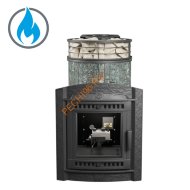 Печь банная Атмосфера L Жадеит ламель+сетка, с горелкой