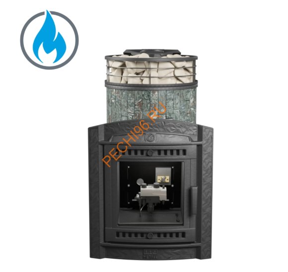 Печь банная Атмосфера L Жадеит ламель+сетка, с горелкой