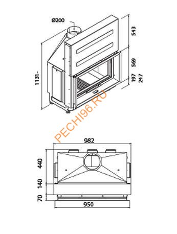 Каминная топка Rocal Calor LL-2080