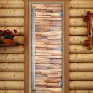 Дверь стеклянная DoorWood «Престиж», 700х1900мм, с фотопечатью «Лофт»