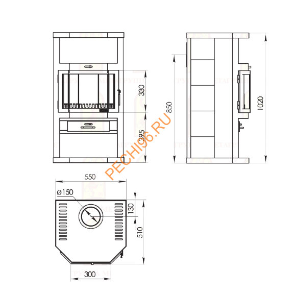 Печь-камин Мета Ангара Печь-камин Мета Ангара