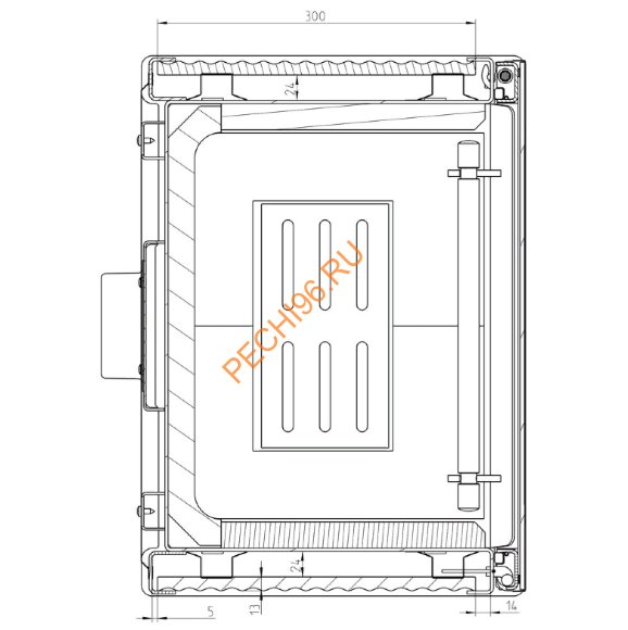 Стальная печь-камин Thorma CREMONA TOP белая керамика