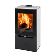 Стальная печь-камин Thorma CREMONA TOP белая керамика