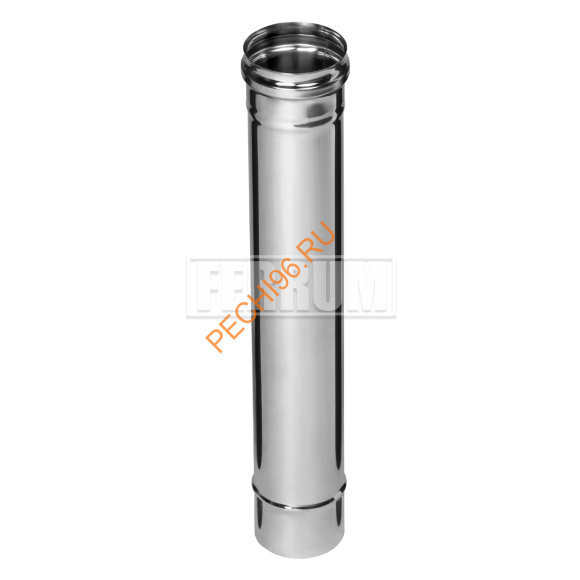 Дымоход Феррум, нержавейка AISI 430-0,8 мм d 130 мм L=0,5 м