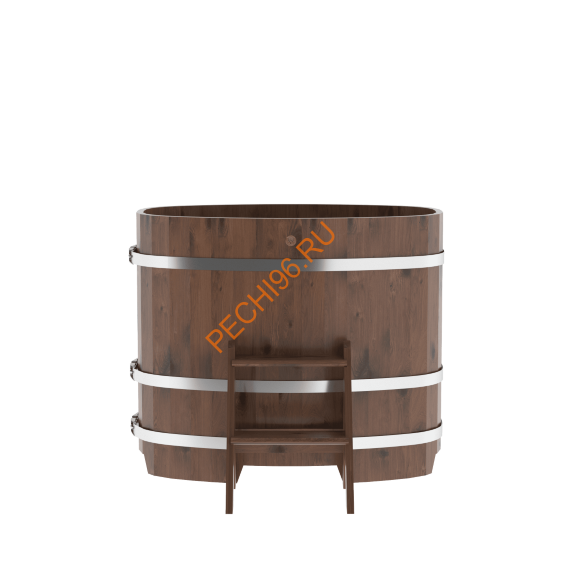 Купель для бани BentWood овальная из мореного дуба Рустик, 0,76х1,16 м