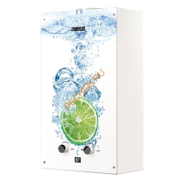 Газовая колонка Zanussi GWH 10 Fonte Glass Lime