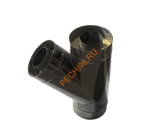 Сэндвич-тройник Agni 135 градусов эмалированный d 120/200 мм Сэндвич-тройник Agni 135 градусов эмалированный d 120/200 мм